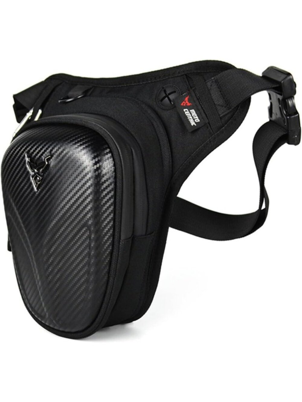 Waterproof Carbon Black Thigh Bag | Large Capacity Waist Pack for Travel